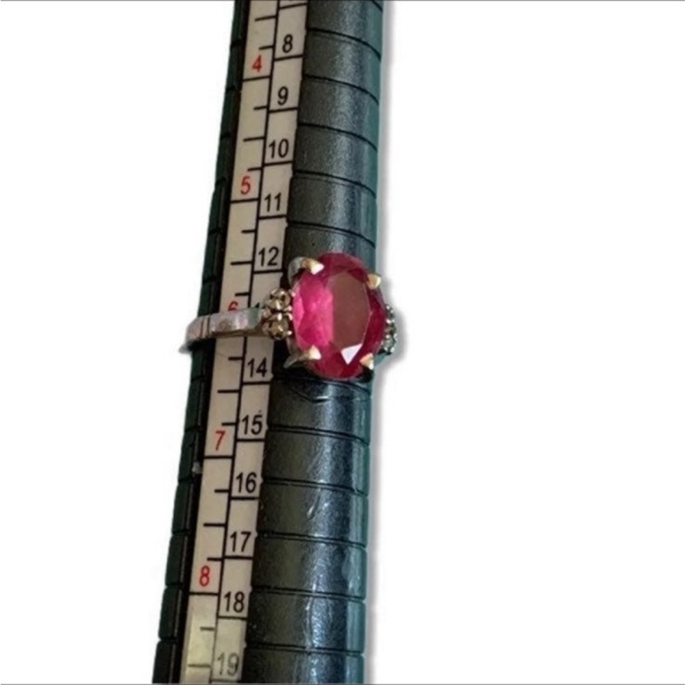 18 K WHITE GOLD RUBY RING 6 - Picture 10 of 10